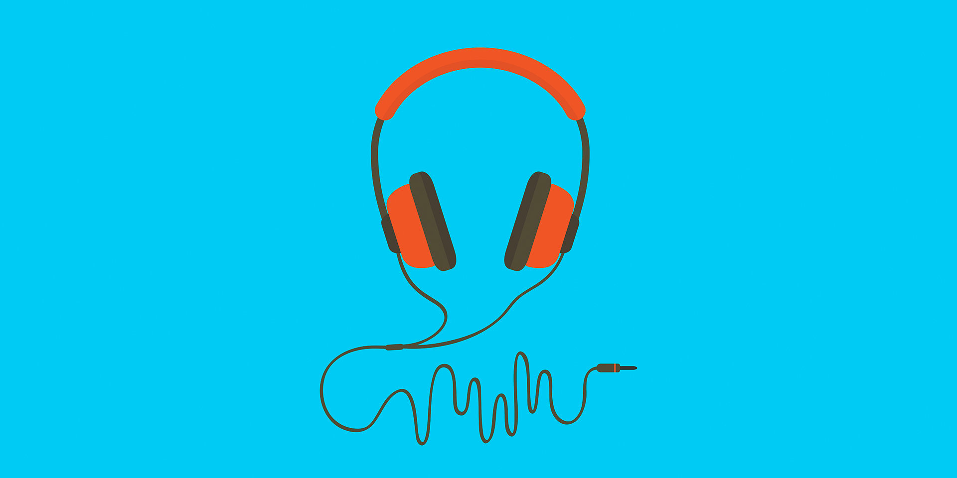 Orange headphones