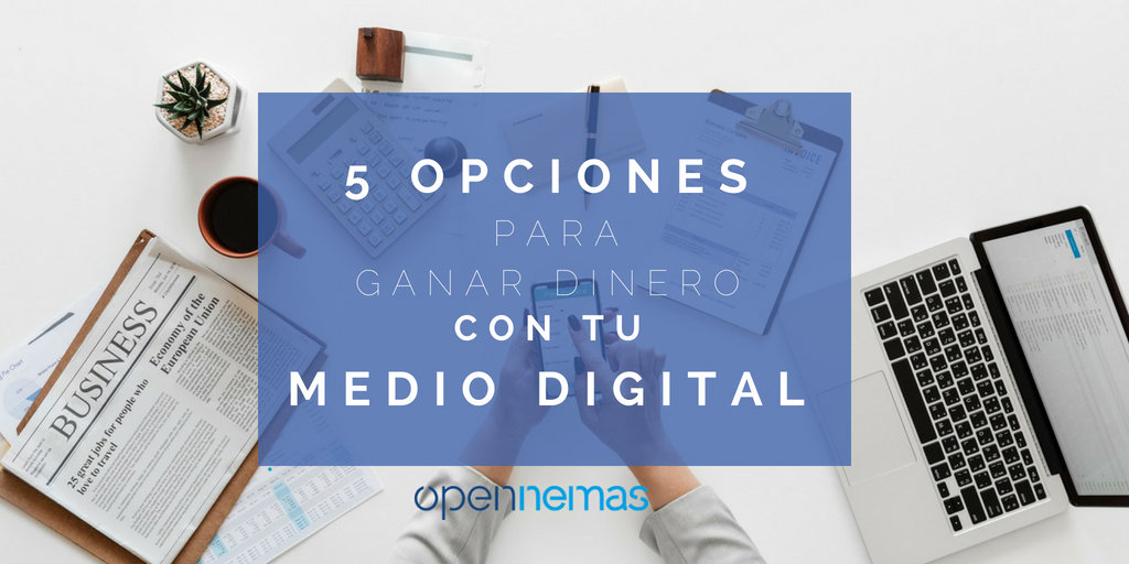 5 opciones para ganar dinero con tu medio digital