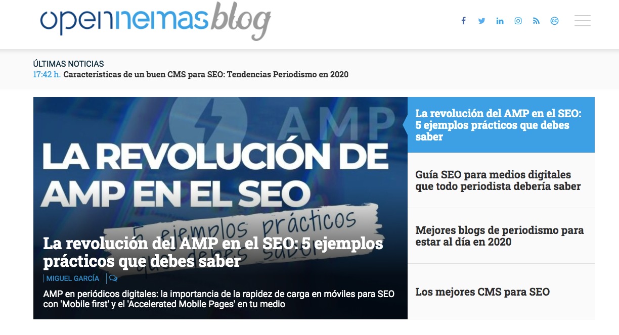 Plantillas para SEO: Plantilla Nemo Opennemas CMS