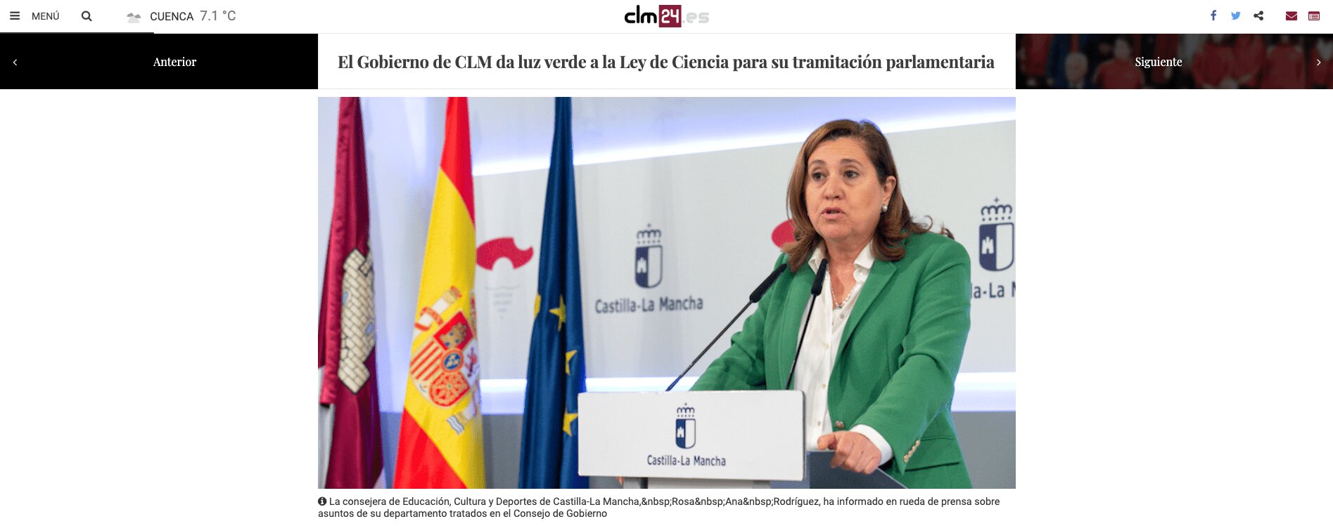 Widget Anterior y Posterior