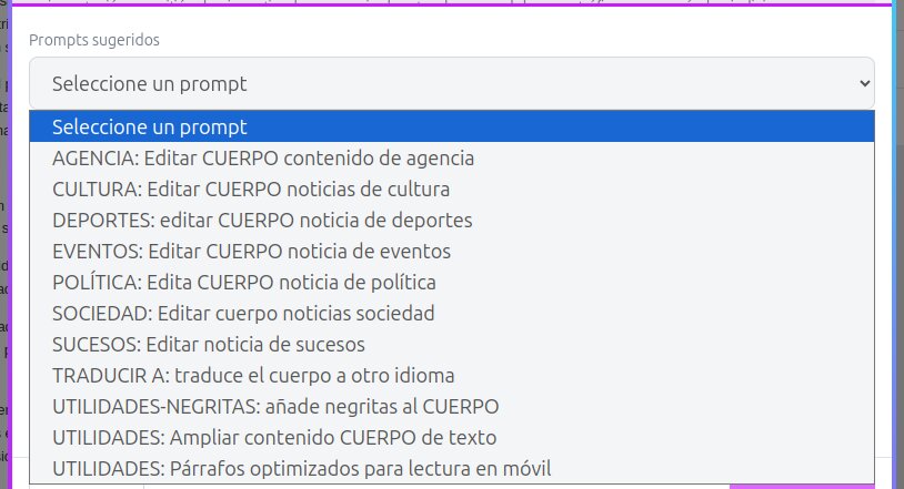Librería de prompts del sistema para editar artículos